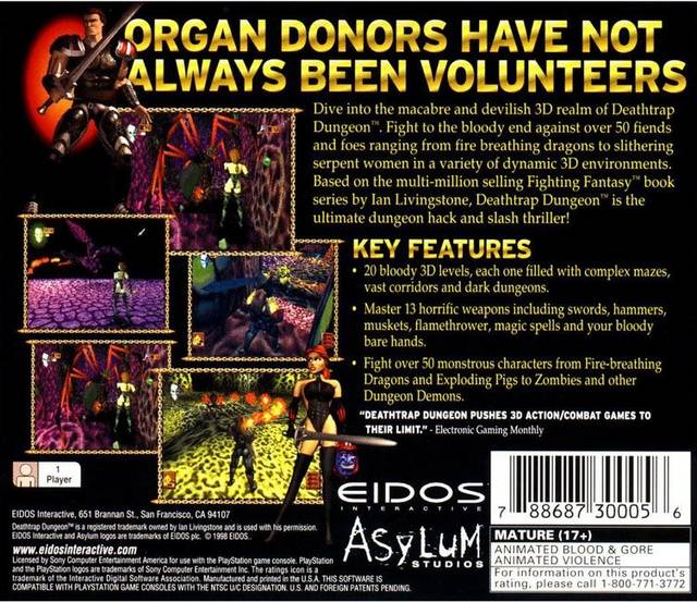 Deathtrap Dungeon - (PS1) PlayStation 1 [Pre-Owned] Video Games Eidos Interactive   