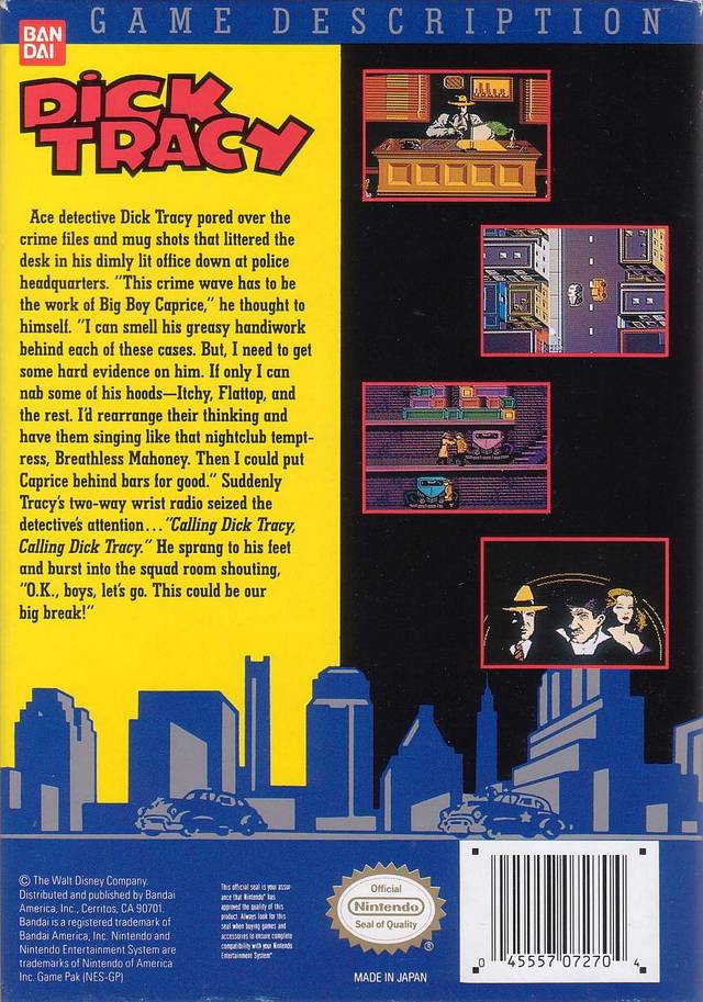 Dick Tracy - (NES) Nintendo Entertainment System [Pre-Owned] Video Games Bandai   