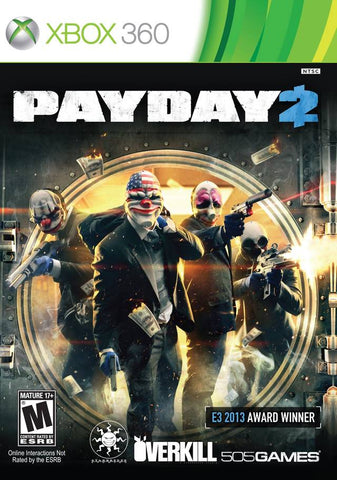 Payday 2 - Xbox 360 Video Games 505 Games   