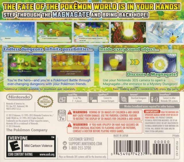 Pokemon Mystery Dungeon: Gates to Infinity - Nintendo 3DS [Pre-Owned] Video Games Nintendo   