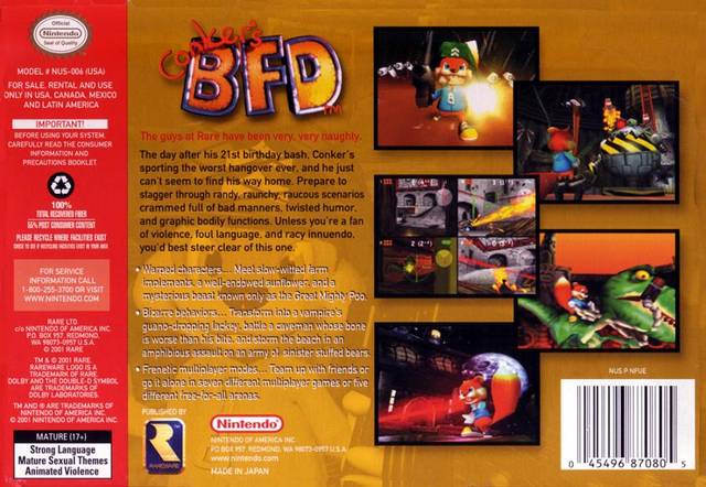 Conker's Bad Fur Day - (N64) Nintendo 64 [Pre-Owned] Video Games Rare Ltd.   