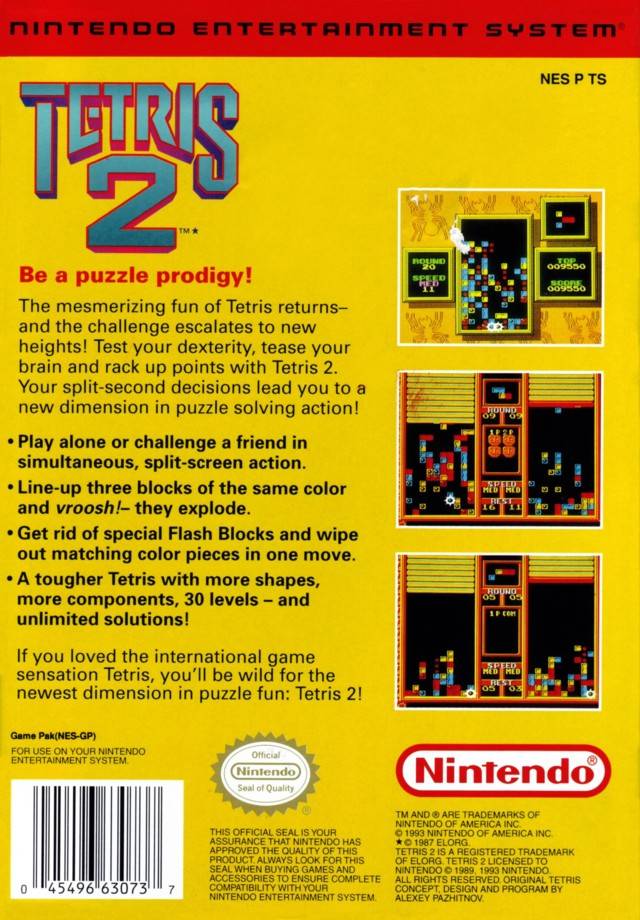 Tetris 2 - (NES) Nintendo Entertainment System [Pre-Owned] Video Games Nintendo   