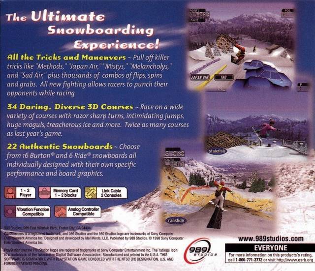 Cool Boarders 3 - (PS1) PlayStation 1 [Pre-Owned] Video Games 989 Studios   
