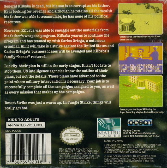 Jungle Strike - (GB) Game Boy [Pre-Owned] Video Games Ocean   