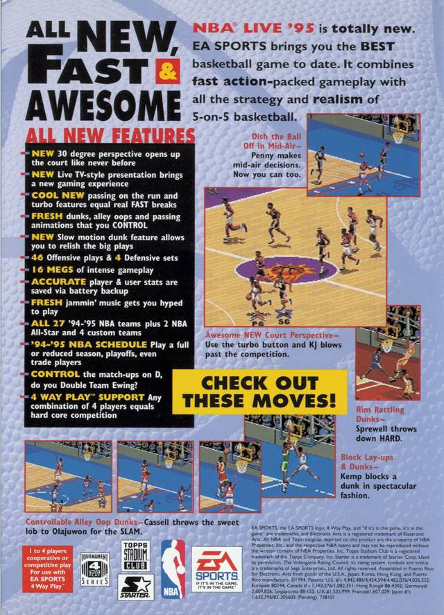 NBA Live 95 - (SG) SEGA Genesis [Pre-Owned] Video Games EA Sports   