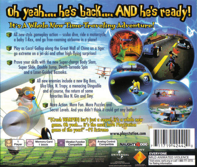 Crash Bandicoot 3: Warped (Greatest Hits) - (PS1) PlayStation 1 [Pre-Owned] Video Games SCEA   