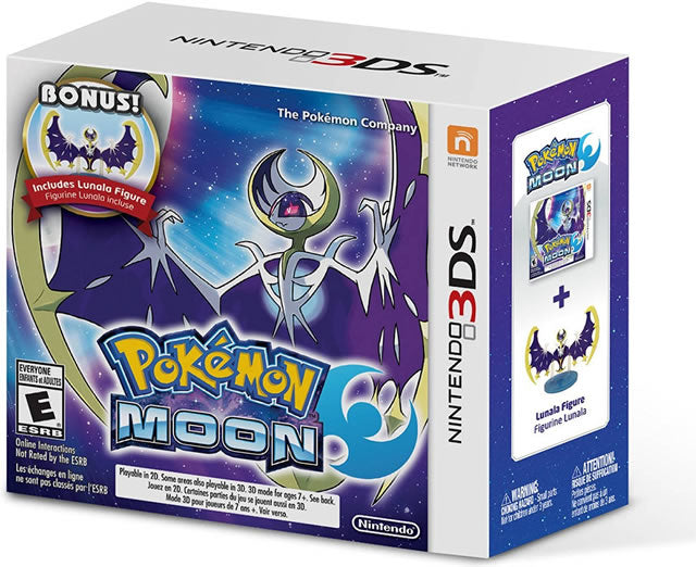 Pokemon Moon (Bonus Lunala Figure) - Nintento 3DS Video Games Nintendo   