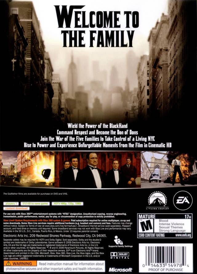 The Godfather - Xbox 360 [Pre-Owned] Video Games Electronic Arts   