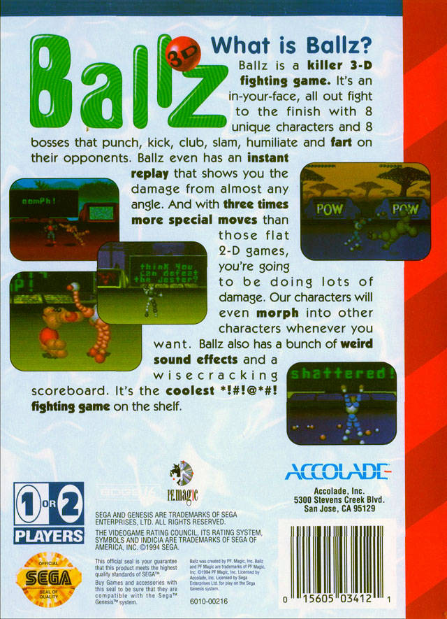 Ballz 3D - (SG) SEGA Genesis [Pre-Owned] | J&L Game