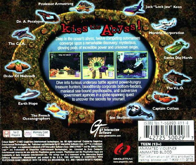 Critical Depth - (PS1) PlayStation 1 [Pre-Owned] Video Games GT Interactive   