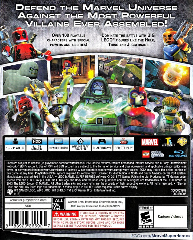 LEGO Marvel Super Heroes - PlayStation 4 Video Games Warner Bros. Interactive Entertainment   