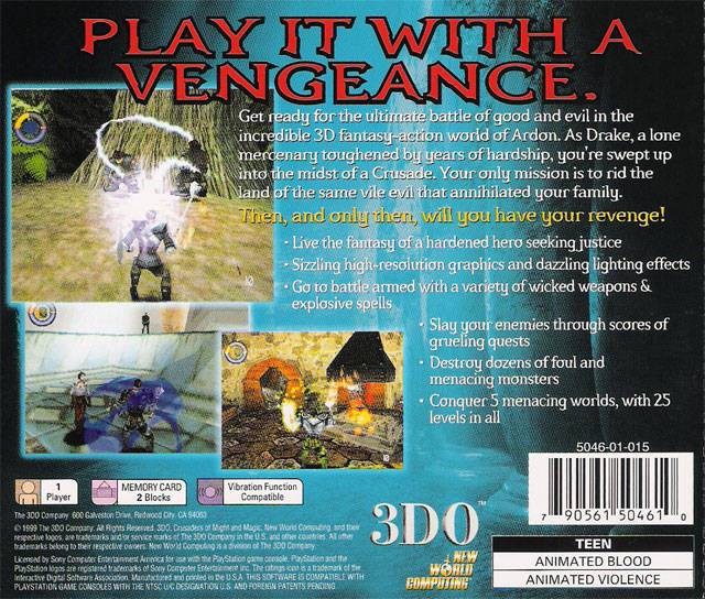 Crusaders of Might and Magic - (PS1) PlayStation 1 Video Games 3DO   
