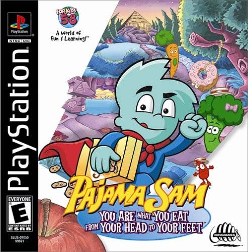 Pajama Sam: You are What you Eat from Your Head to Your Feet - (PS1) PlayStation 1 Video Games Infogrames   