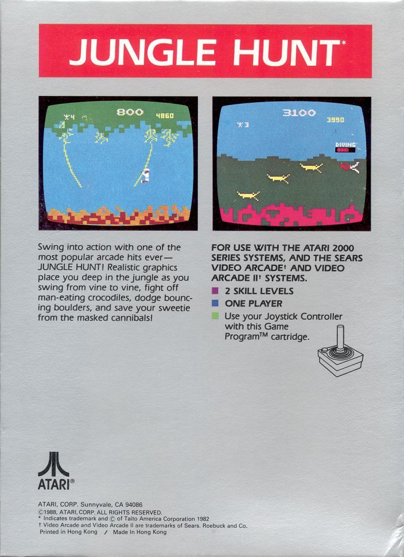 JUNGLE HUNT - ATARI 2600 - 1988 - USATO - Ogni Giorno è un JUNGLE HUNT - ATARI 2600 - 1988 - USATO - Ogni Giorno è un