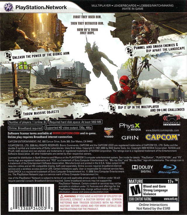 Bionic Commando - (PS3) PlayStation 3 [Pre-Owned] Video Games Capcom   