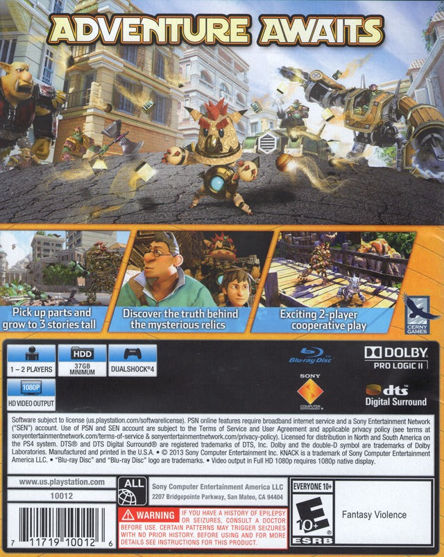 Knack - (PS4) PlayStation 4 Video Games SCEA   