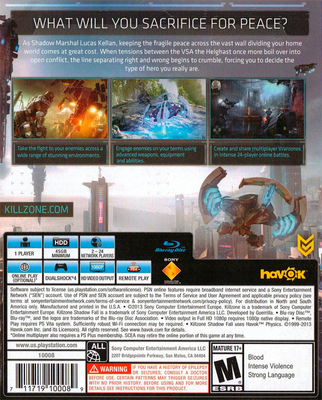 Killzone: Shadow Fall - (PS4) PlayStation 4 Video Games SCEA   