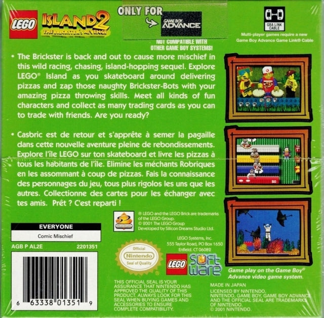 LEGO Island 2: The Brickster's Revenge - (GBA) Game Boy Advance [Pre-Owned] Video Games Lego Media   