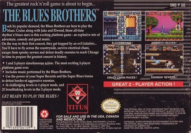 The Blues Brothers - (SNES) Super Nintendo [Pre-Owned] Video Games Titus Software   