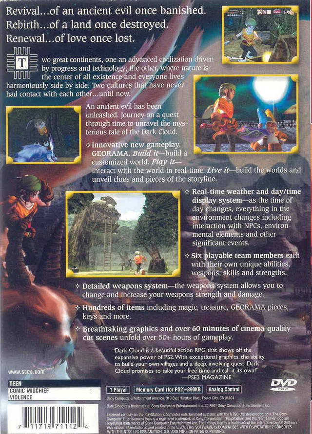 Dark Cloud (Greatest Hits) - (PS2) PlayStation 2 [Pre-Owned] Video Games SCEA   