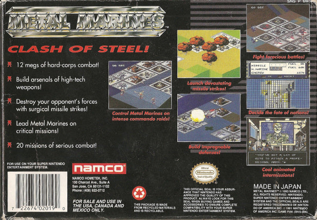 Metal Marines - (SNES) Super Nintendo [Pre-Owned] Video Games Namco   