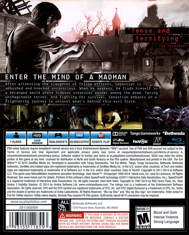 The Evil Within - (PS4) PlayStation 4 [Pre-Owned] Video Games Bethesda Softworks   