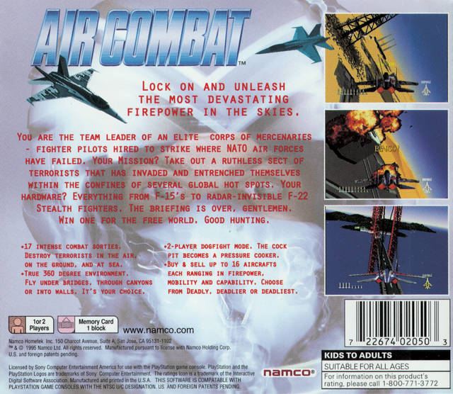 Air Combat (Greatest Hits) - (PS1) PlayStation 1 [Pre-Owned] Video Games Namco   