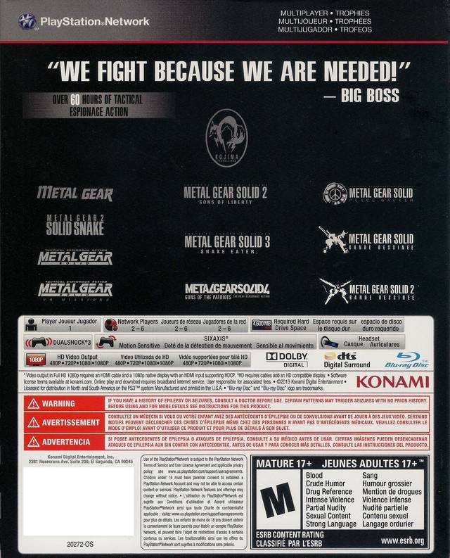 metal gear solid collection ps3 legacy Metal Gear Solid The Legacy Collection