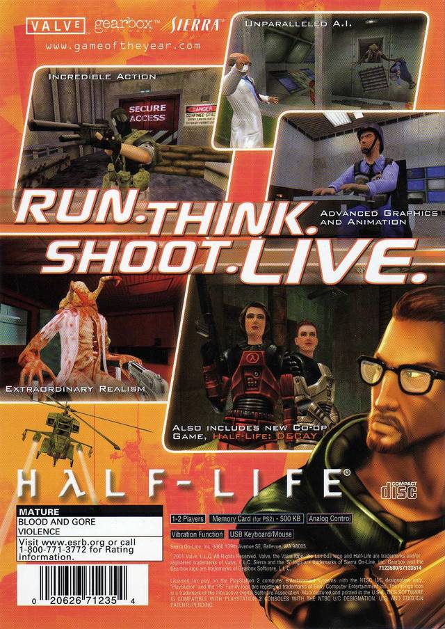 Half-Life - (PS2) PlayStation 2 [Pre-Owned] Video Games Sierra Entertainment   