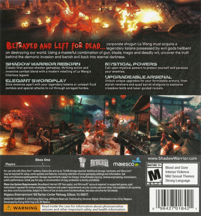 Shadow Warrior - (XB1) Xbox One Video Games Majesco   