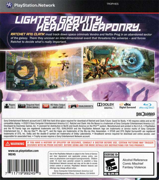 Ratchet and Clank: Into the Nexus - (PS3) Playstation 3 [Pre-Owned] Video Games Playstation   