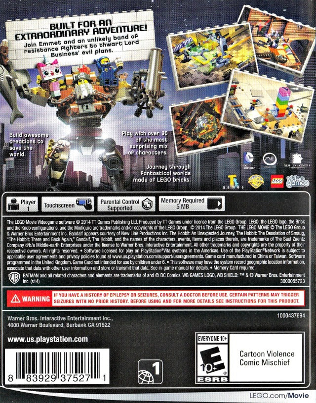 The LEGO Movie Videogame - (PSV) PlayStation Vita [Pre-Owned] Video Games Warner Bros. Interactive Entertainment   