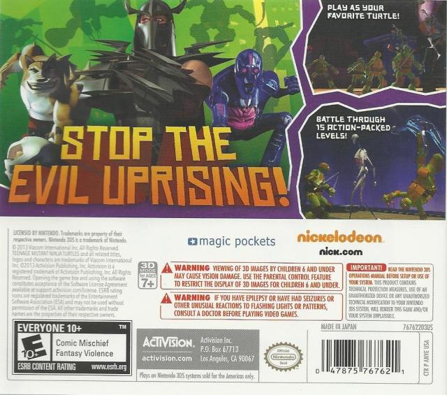 Teenage Mutant Ninja Turtles - Nintendo 3DS Video Games Activision   