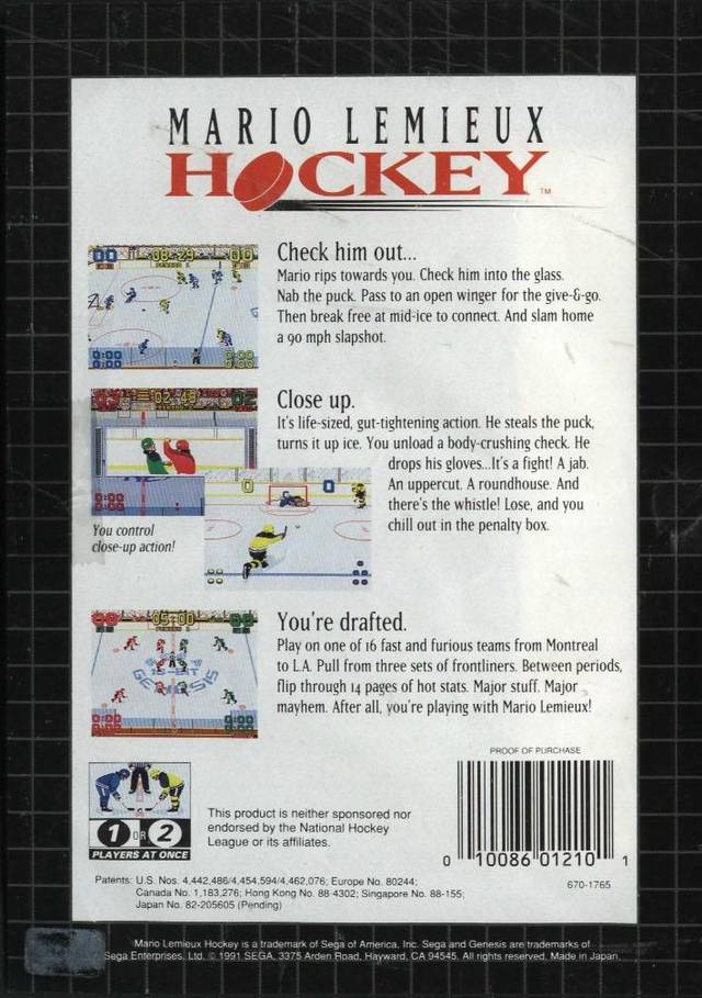 Mario Lemieux Hockey - (SG) SEGA Genesis [Pre-Owned] Video Games Sega   