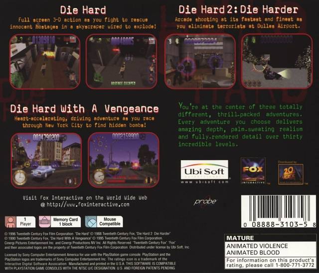 Die Hard Trilogy (Greatest Hits) - (PS1) PlayStation 1 Video Games Ubisoft   
