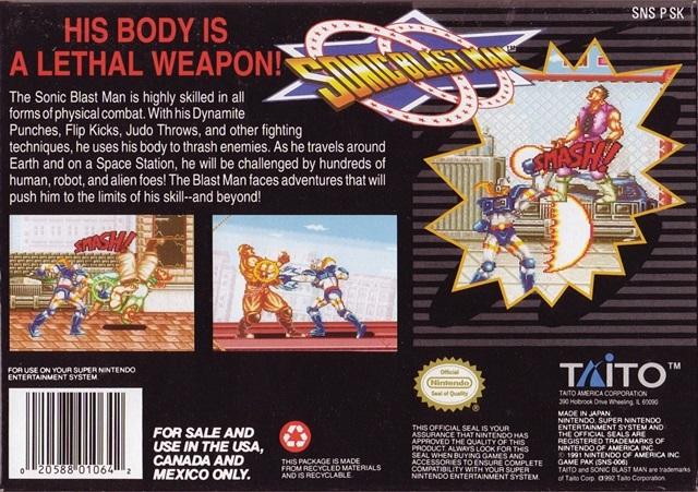 Sonic Blast Man - (SNES) Super Nintendo  [Pre-Owned] Video Games Taito Corporation   