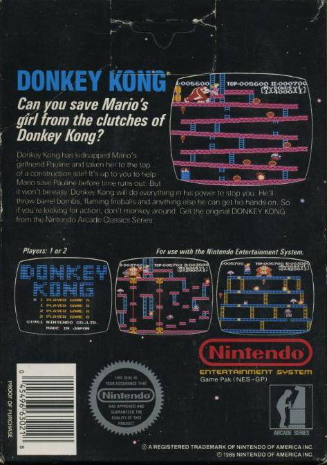 Donkey Kong - (NES) Nintendo Entertainment System [Pre-Owned] Video Games Nintendo   