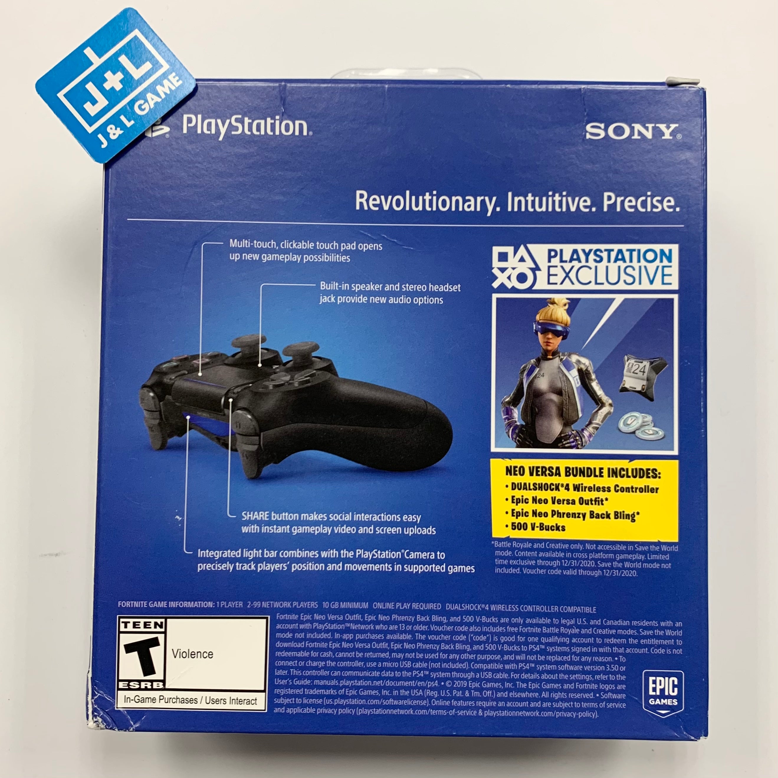 SONY DualShock 4 Wireless Controller (Fortnite Jet Black) - (PS4) PlayStation 4 Consoles SONY   