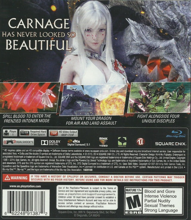 Drakengard 3 - (PS3) PlayStation 3 Video Games Square Enix   
