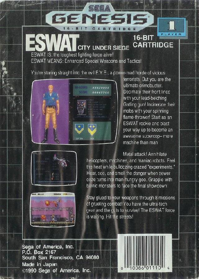 ESWAT: City Under Siege - (SG) SEGA Genesis [Pre-Owned] Video Games Sega   