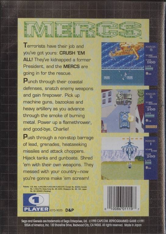 Mercs - SEGA Genesis [Pre-Owned] Video Games Sega   