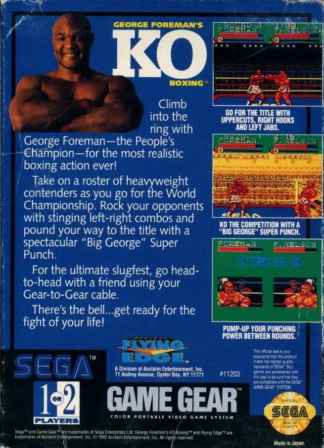 George Foreman KO Boxing für Sega MD (Gebraucht) in Kestenholz für CHF George Foreman KO Boxing für Sega MD (Gebraucht) in Kestenholz für CHF