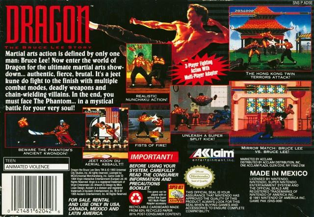 Dragon: The Bruce Lee Story - (SNES) Super Nintendo [Pre-Owned] Video Games Acclaim   
