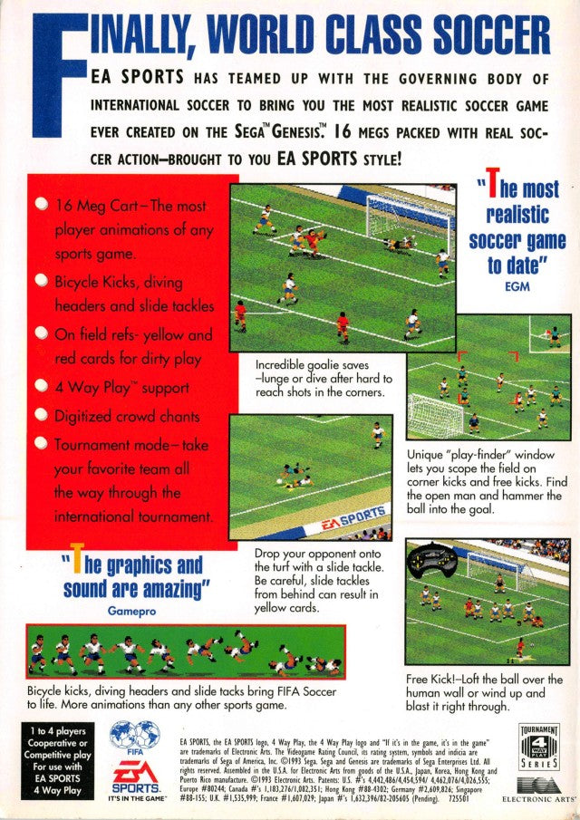 FIFA International Soccer - (SG) SEGA Genesis [Pre-Owned] Video Games Electronic Arts   