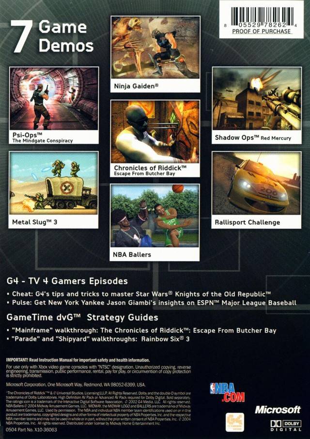 Xbox Exhibition Volume 5 - Xbox Video Games Microsoft Game Studios   