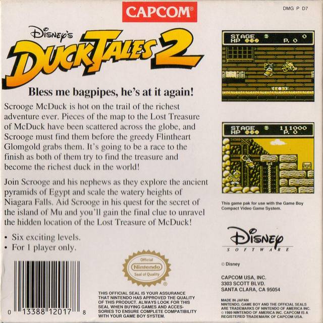 Disney's Duck Tales 2 (Player's Choice) - (GB) Game Boy [Pre-Owned] Video Games Capcom   