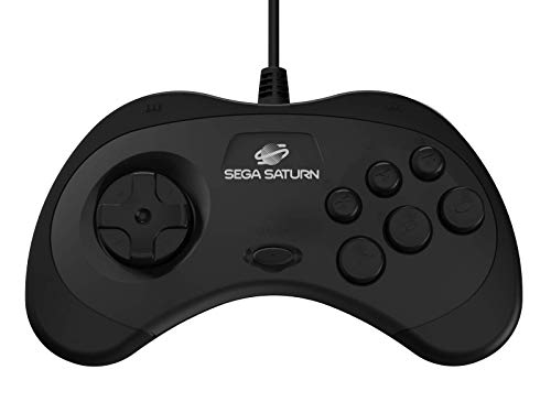 Retro-Bit Official Sega Saturn USB Controller Pad - USB Port (Black) Accessories Retro-Bit   