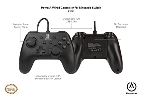 PowerA Wired Controller (Black) - (NSW) Nintendo Switch Accessories PowerA   