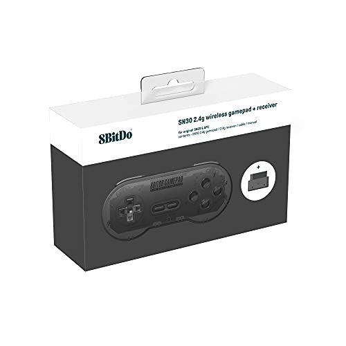 8Bitdo Sn30 2.4G Wireless Gamepad for Original SNES/SFC (Transparent Edition) - (SNES) Super Nintendo Accessories 8Bitdo   