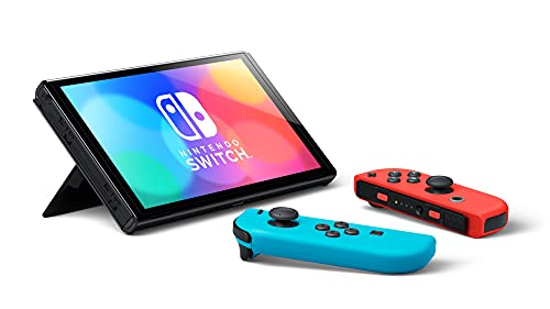 Nintendo Switch OLED Model (Neon Red & Neon Blue Set) - (NSW